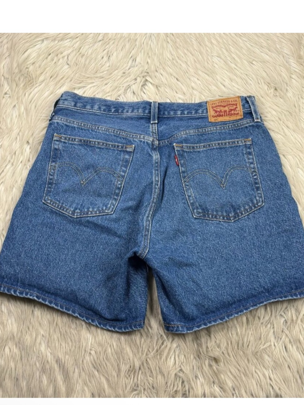 Levi's 501 Medium Wash Mid Thigh Denim Shorts